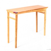 Mobilier design contemporain en bois massif de Guyane. Meuble. Marque DISSI. Console en Manil.