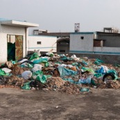 Usine en Chine : sur le toit.